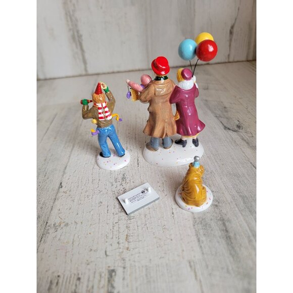 Dept 56 55124 Happy new year retired set village accessory xmas - Picture 4 of 5